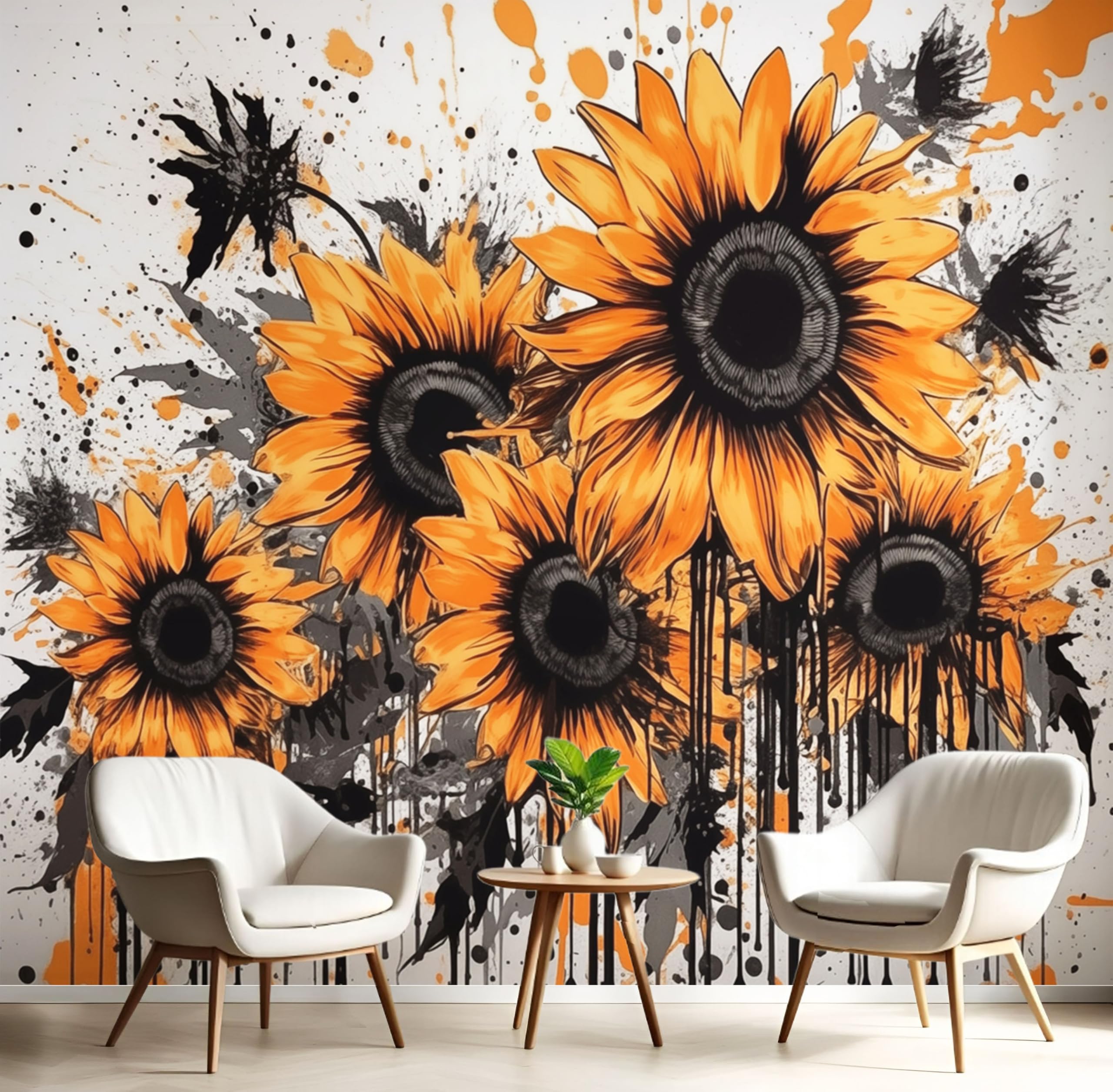 Papier peint panoramique 3D de salon pour créer une décoration murale en acrylique beige beige