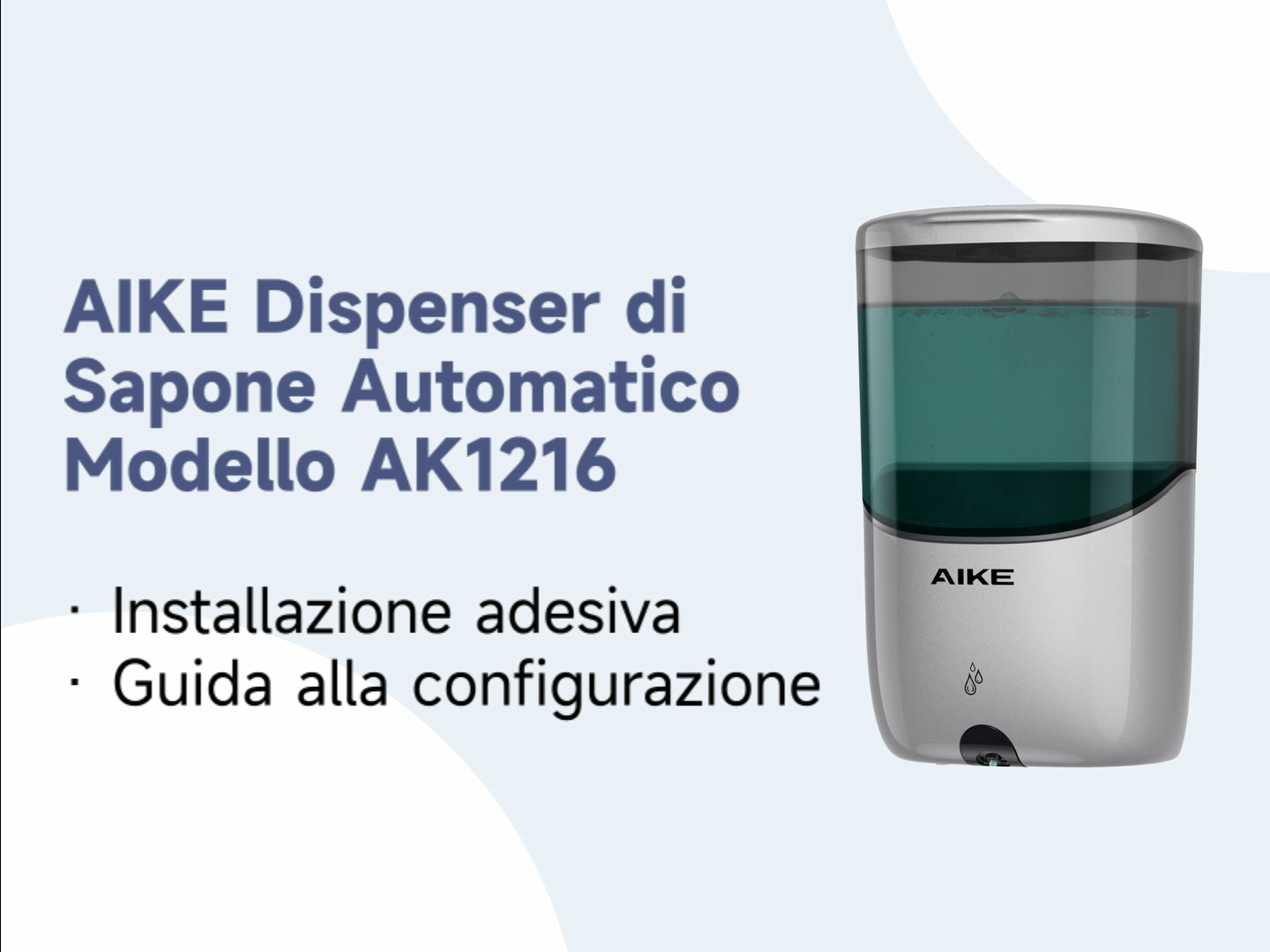 Dispenser Sapone Automatico A Parete AK1216 - Senza Contatto, Serbatoio 650ml, 5 Livelli Erogazione - Foto 10