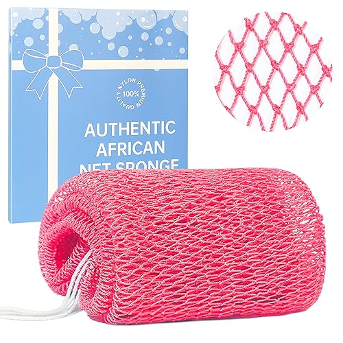 African Net Sponge with Knots–Available in Multiple Colors–Exfoliating Body &