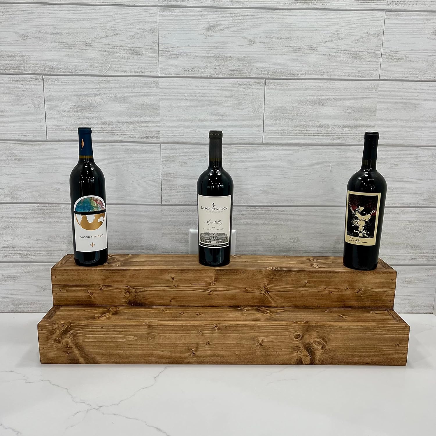 Tiered Bottle Shelf 2 Tier Liquor Bottle Display Bar