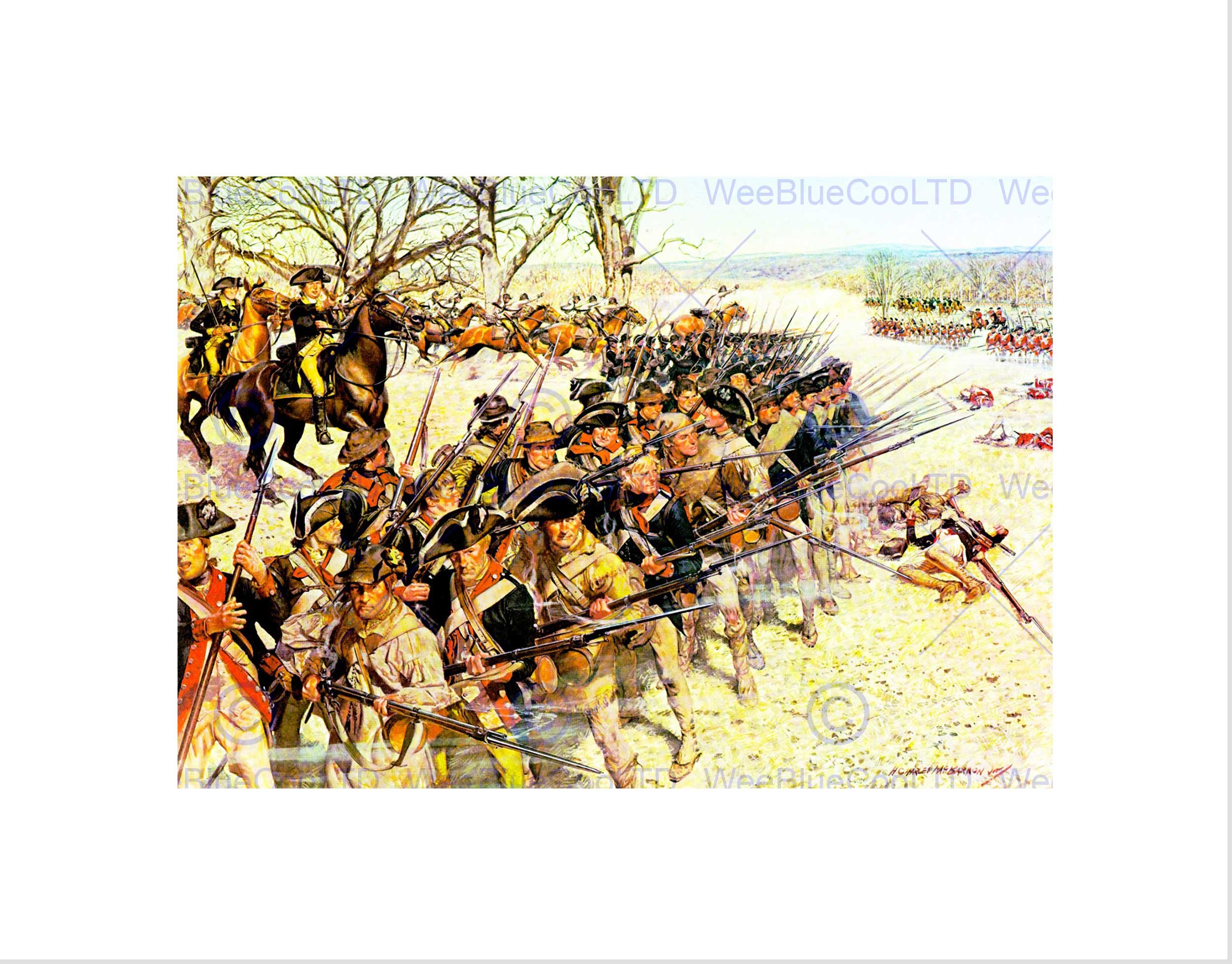Wee Blue Coo Battle Guilford Courthouse American Revolution Mcbarron Wall Art Print