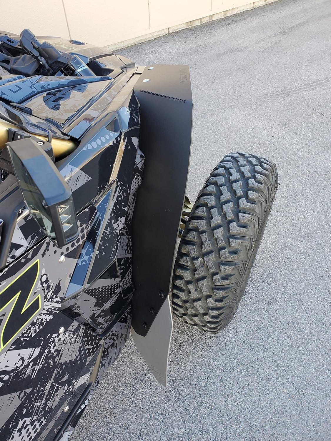RokBlokz Mud Flaps - Fender Flares for Can Am Maverick X3 - Full Set of 4 - Includes Hardware. Quick Detach Accents. Best UTV Fender Flares. (Black, XL)
