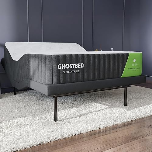 Miniatura 3 de GhostBed Base ajustable + colchón híbrido exclusivo de 12 pulgadas, tamaño individual XL, colchón híbrido de espuma viscoelástica refrescante y
