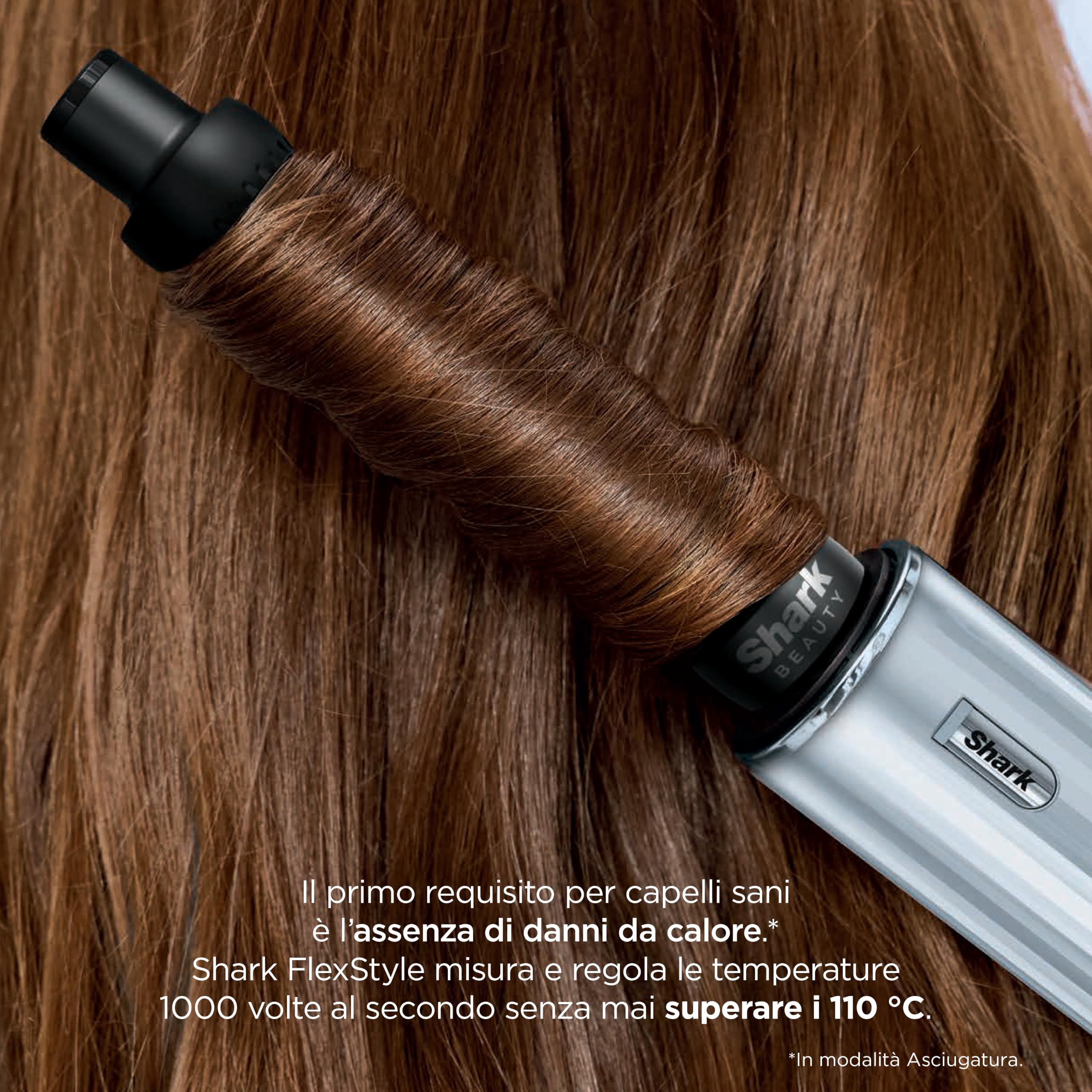 Shark FlexStyle, Styler e Asciugacapelli 6in1, Limited Edition Blu Ghiaccio | Phon Arricciacapelli, Lisciante, Volumizzante, Diffusore, Concentratore Evita Danni da Calore, Modello HD476WHEU