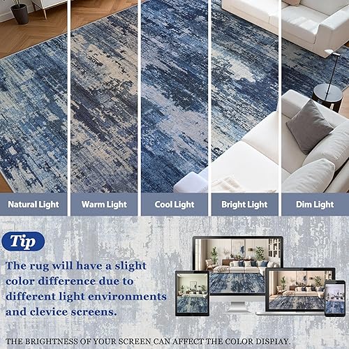 Miniatura 6 de Alfombras de Área 9x12 para Sala de Estar Alfombra de Área Grande Lavable a Máquina con Respaldo Antideslizante que No se Desprende, Alfombra
