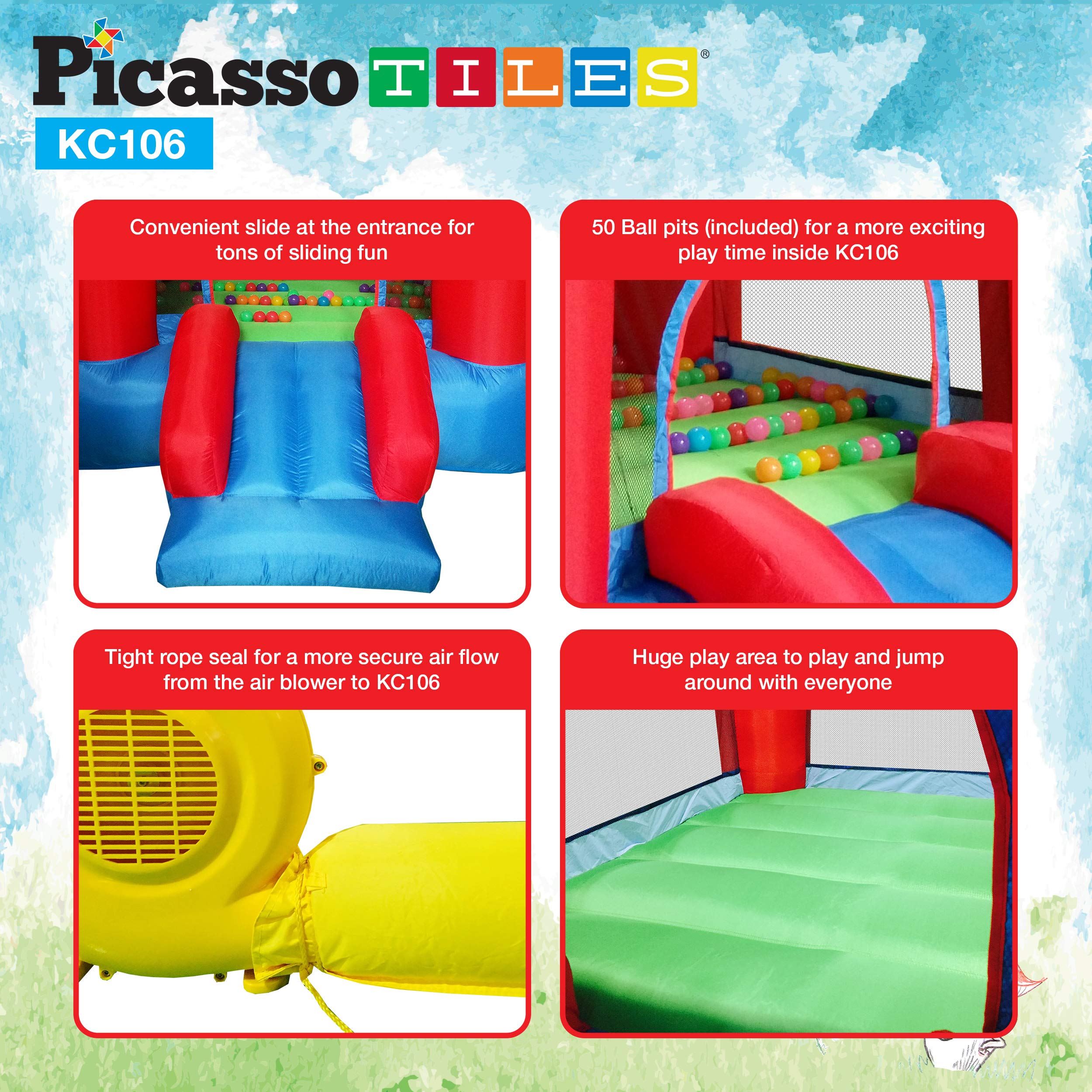 Amazon.com: PicassoTiles KC106 8x7 Foot Junior Inflatable