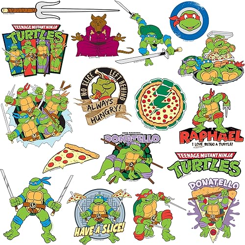 Miniatura 3 de Teenage Mutant Ninja Turtles TMNT 2nd Variety Mix 50 unidades de calcomanías grandes de vinilo de lujo paquete variado  Laptop, botella de agua,