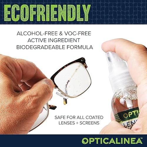 Miniatura 3 de ECOFRIENDLY Spray de limpieza de lentes y pantallas, limpiador de lentes sin alcohol para lentes, gafas de sol, gafas, pantallas, lentes ópticas,