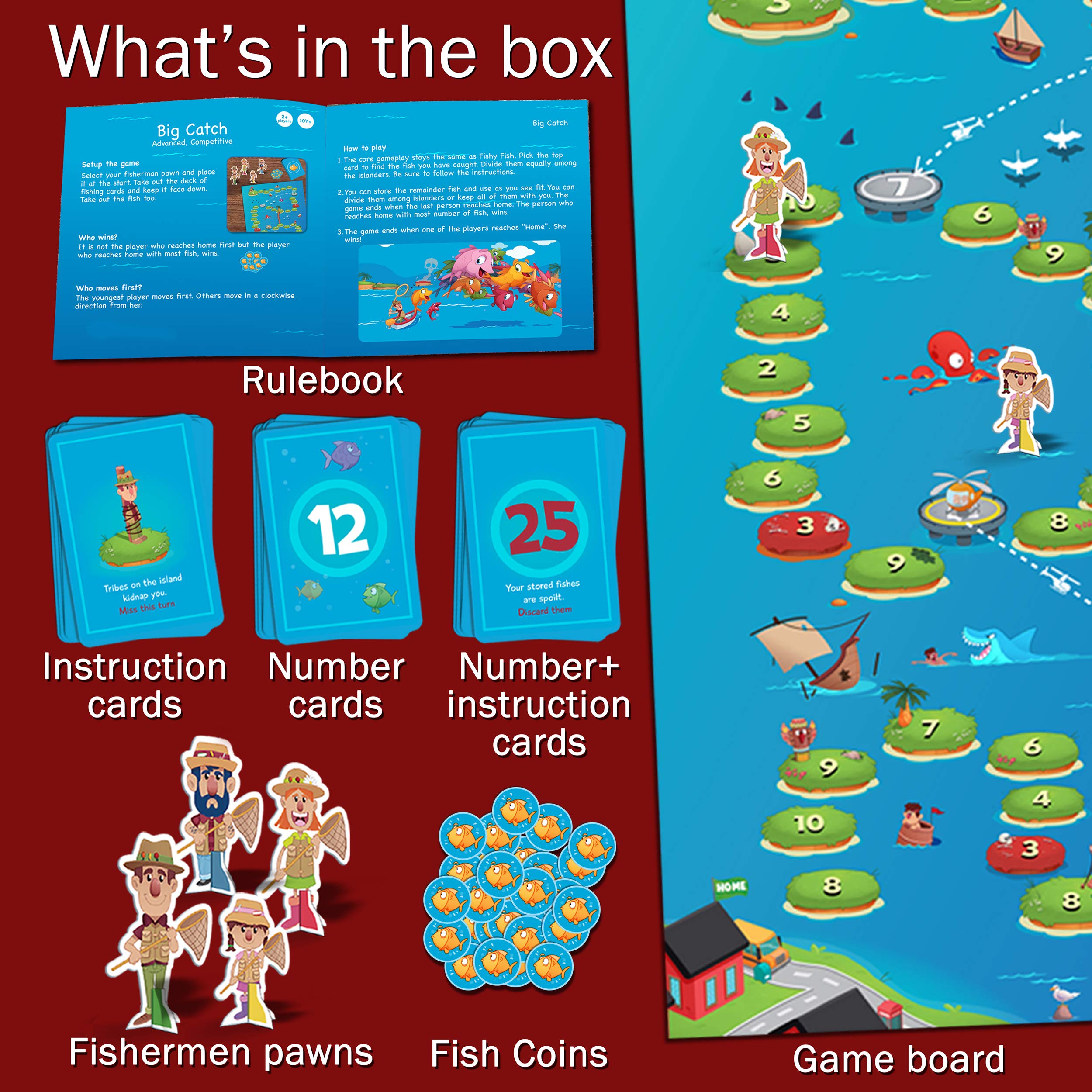 LogicRoots Big Catch Division Game with Remainder Fun Math Board Game