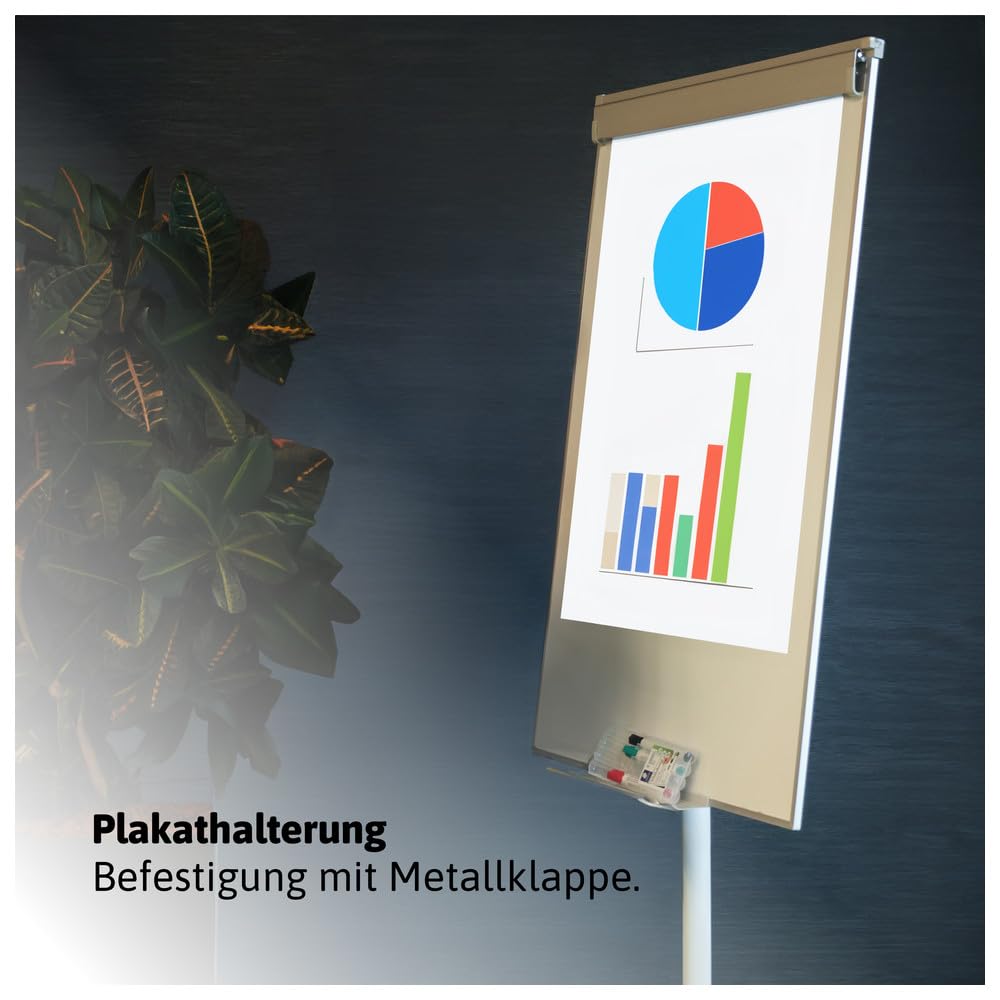 Magnetisches Flipchart Whiteboard - höhenverstellbar - 2in1 Whiteboard & Präsentationstafel