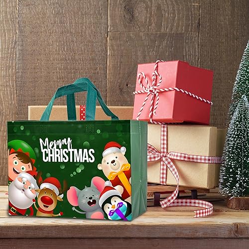 Miniatura 5 de 16 bolsas de regalo de Navidad, bolsas de Navidad con asas, bolsas de regalo de Navidad, bolsas de Navidad multifuncionales no tejidas para envolver