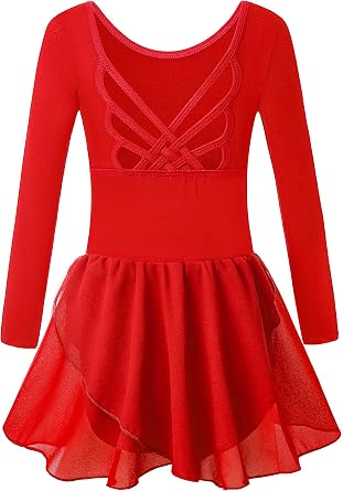 Girls Tank Ballet Leotards with Skirt Toddler Dance Dress,Cute Butterfly Hollow Back