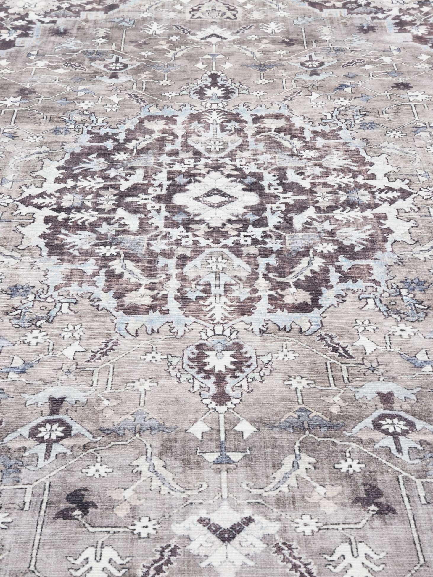 RugVista Gina Oriental, Dywan, Nowoczesne, 80 x 250 cm, Prostokąt, Niski, Pokój dzienny, Sypialnia, Korytarz, Prać w pralce, Szary/Beżowy