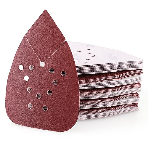 Miniatura 12 de Hojas de lija para lijadoras de ratón Black and Decker, 50 unidades de papel de lija de grano 60, 80, 120, 150, 220, surtido con puntas adicionales