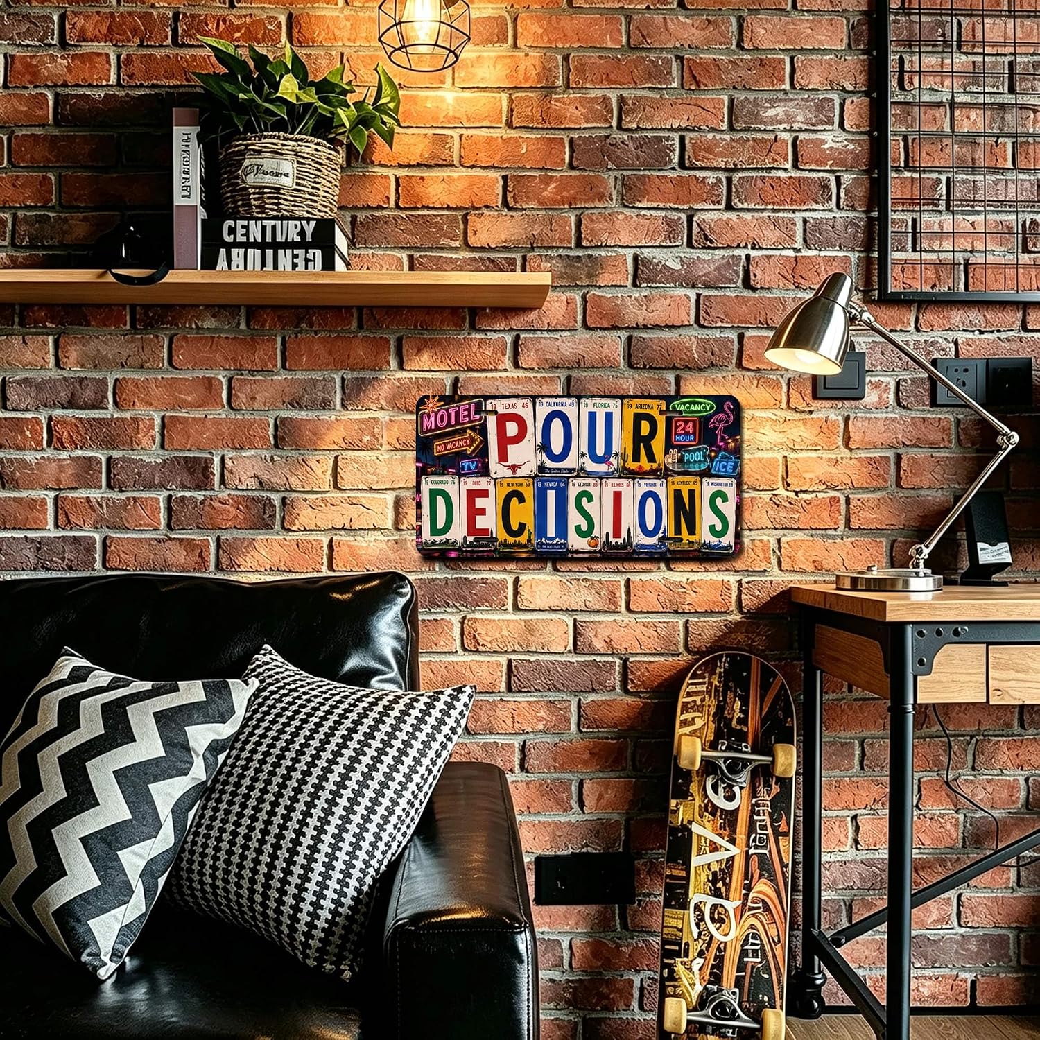 Funny License Plate Wall Decor, Vintage Metal Style Signs image 4