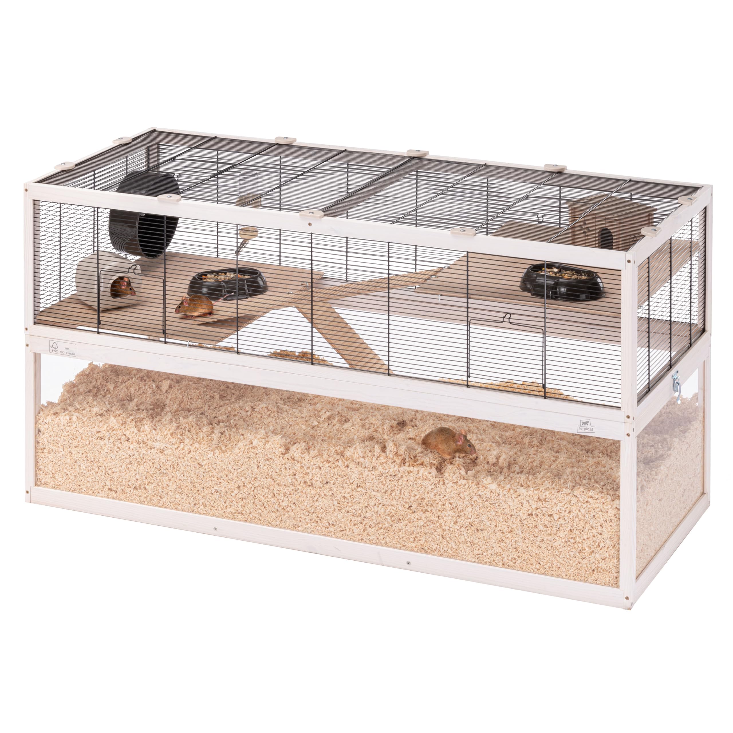Ferplast Domester Small Animal Cage - Small - Iron/Wood