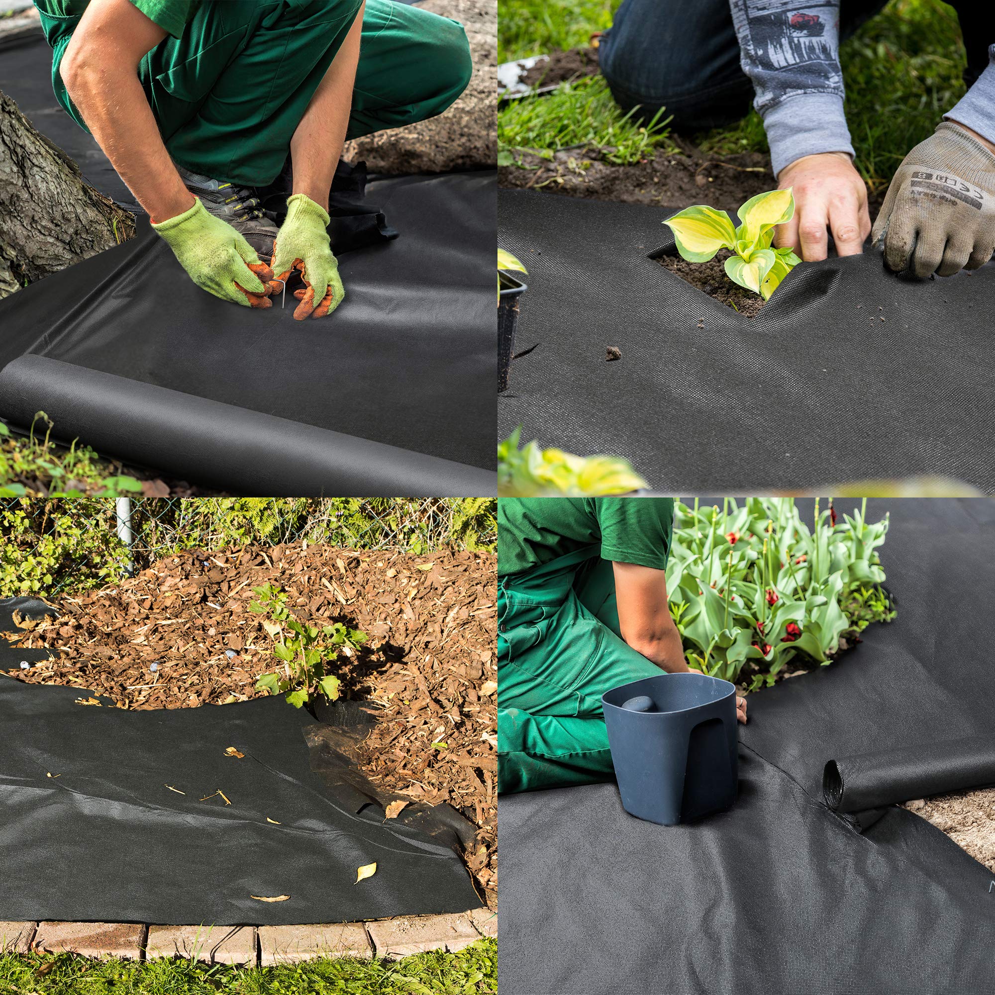 Toile Anti-mauvaises Herbes Pour Jardin Plate-bande Surélevée Serre