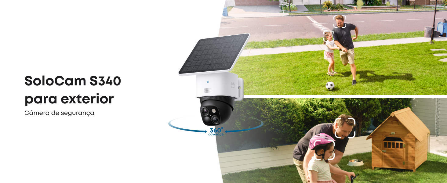 eufy Câmera S340 por anker, dupla Câmera De Segurança Wi-Fi