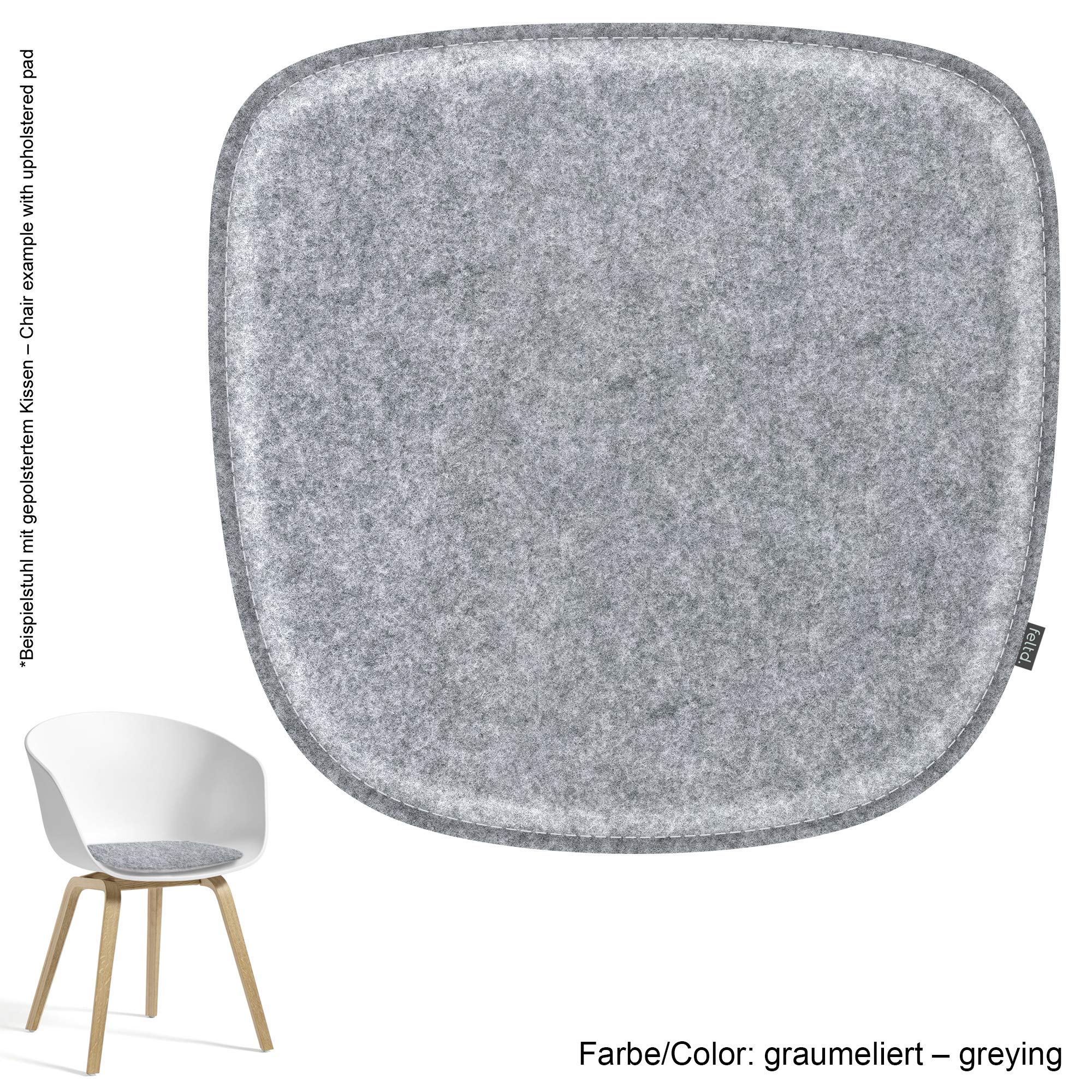 Filz-Sitzkissen kompatibel mit HAY AAC 20 – 28, Cloud, 40 × 39 cm