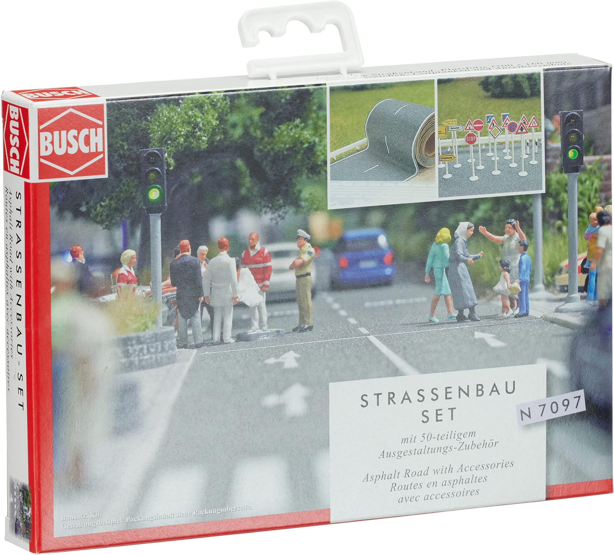 Busch Model Asphaltstrasse Asphalt Highway HO 7086 NEW IN PACKAGE