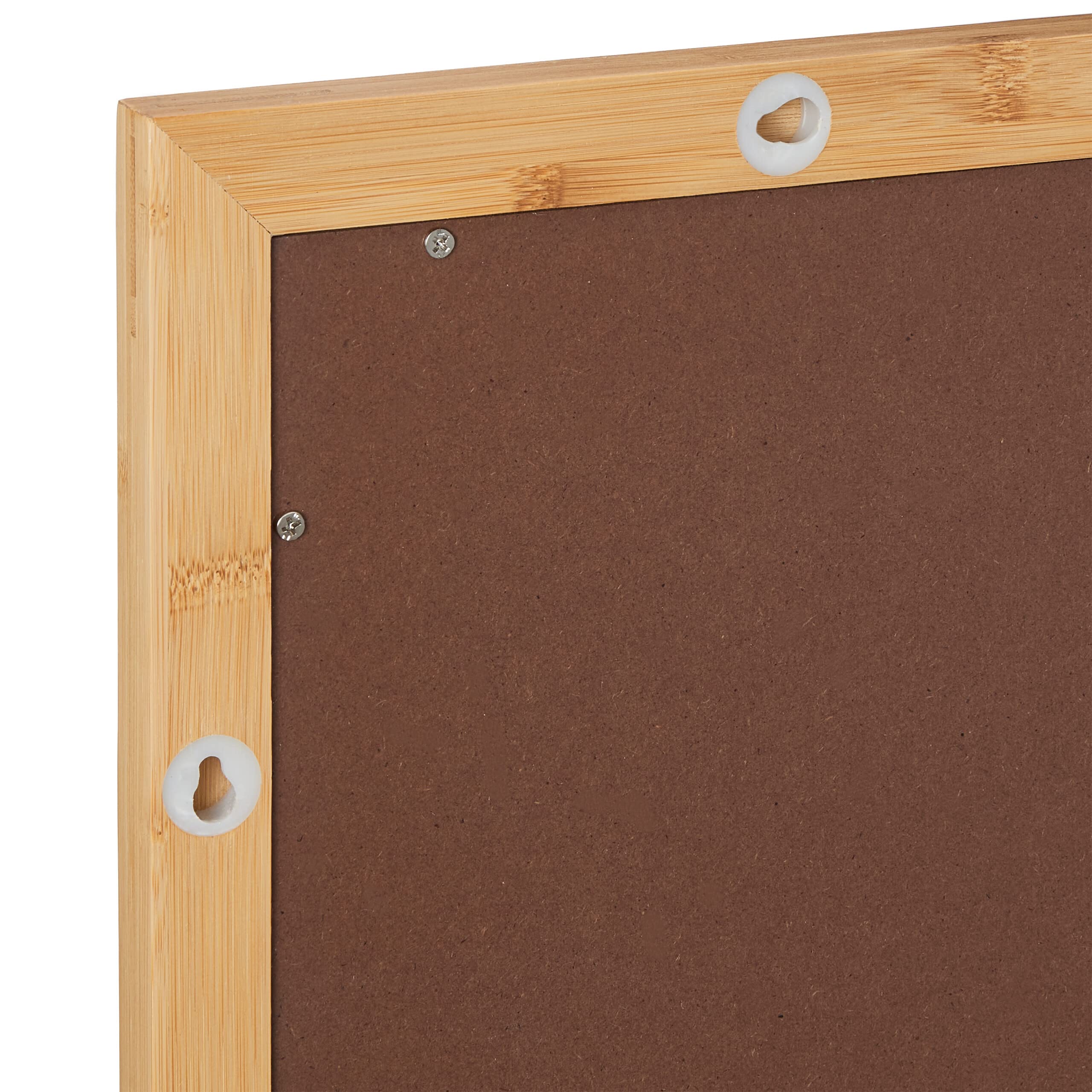 Relaxdays Espejo Pared Colgante, Marco de Bambú, 80 x 60 cm, Decoración de Hogar, Baño, Vestidor y Pasillo, Natural