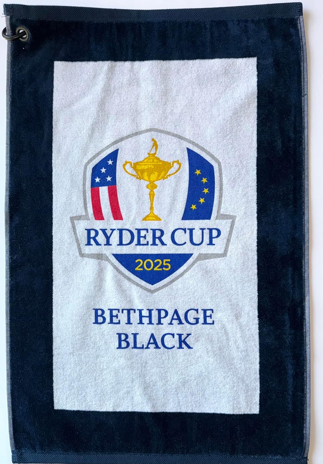 2025 Ryder Cup Golf Towel Bethpage Black with carabiner new