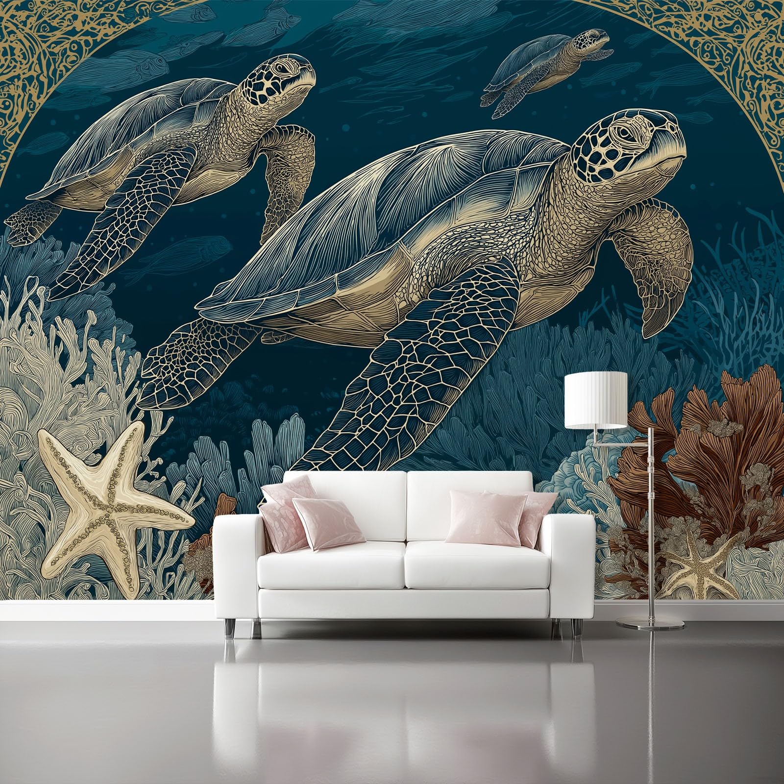Papier Peint Tortues de Mer XXL pour Chambre Enfant et Salon
