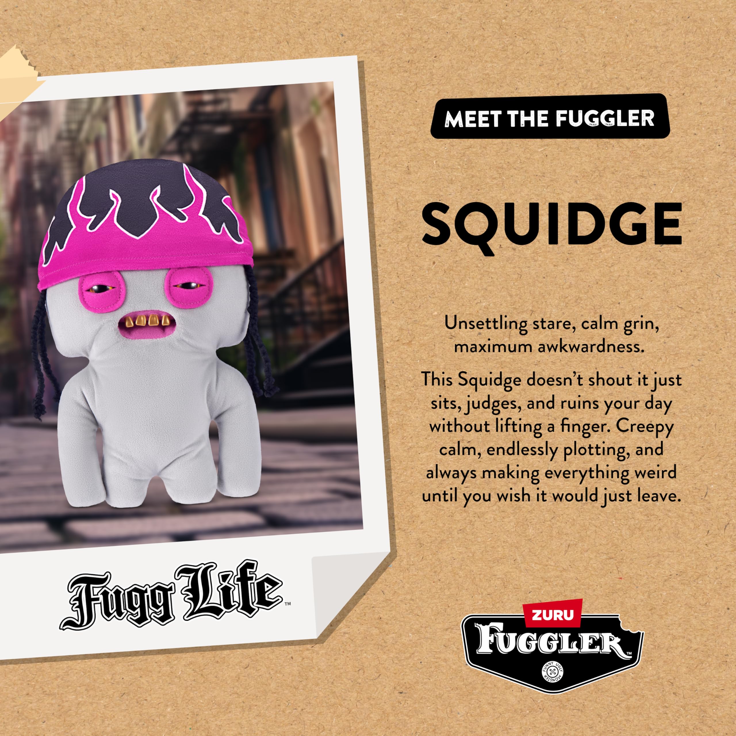 Fuggler 23 cm seria rdzeniowa 1-FUGG LIFE PLUSH 23 cm (Squidge Grey)