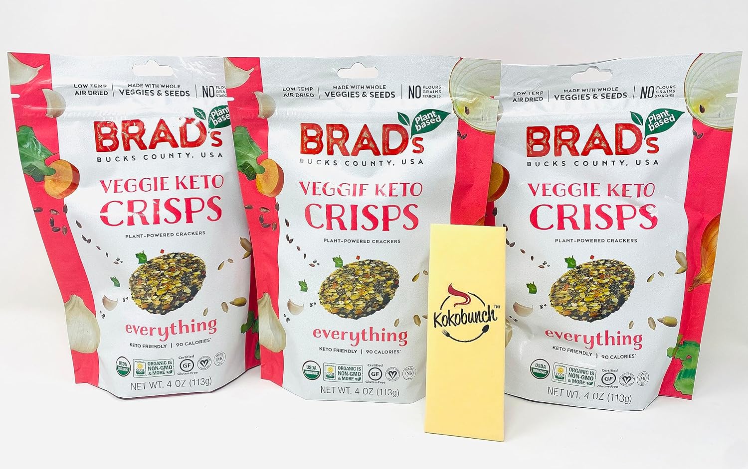 Brad's Plant Based Keto Veggie Crisps Bundled With