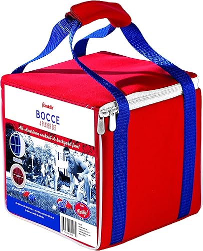 Miniatura 8 de Franklin Sports - Juego de 8 bolas de bocha para todo tipo de clima y 1 pallino para jugar en la playa en el pasto del patio trasero o en una fiesta