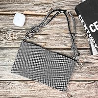 Vista 6 de Bolso de noche para mujer, bolso de embrague brillante con purpurina para fiesta, boda