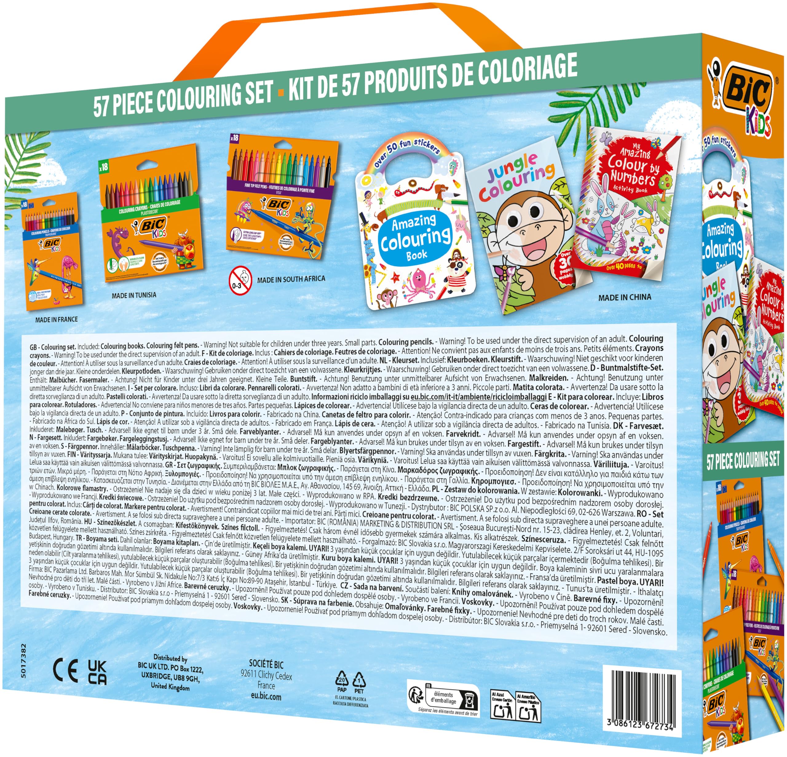 BIC Kids, Set Colori Bambini, Libri da Colorare, Matite Colorate, Pennarelli, Pastelli, Idea Regalo Bambini, 57 unità "esclusiva amazon"