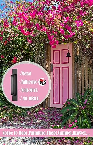 Miniatura 3 de Skyscraper Juego de 2 tiradores autoadhesivos de puerta de armario de cocina, baño, cajón, armario, juego de 2 unidades (6.693 in, plateado)