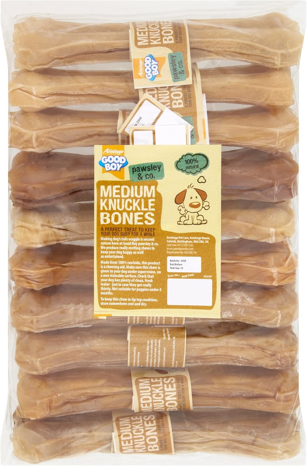 Good Boy Rawhide Knuckle Bones "MEDIUM" Dog Treats (Pack of 10) Amazon.co.uk Pet Supplies