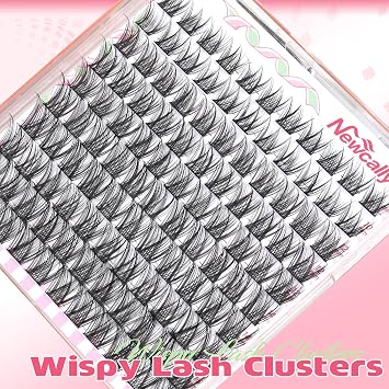 Individual Eyelashes Wispy Natural Lash Clusters 10-16MM DIY Lash Extension C Curl Individual Lashes Volume Eyelash Clusters by Newcally
