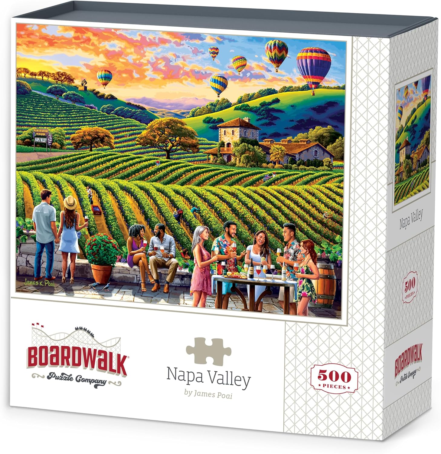 Boardwalk Puzzles Napa Valley, 500 Piece Jigsaw Puzzle for Adults, Made in USA