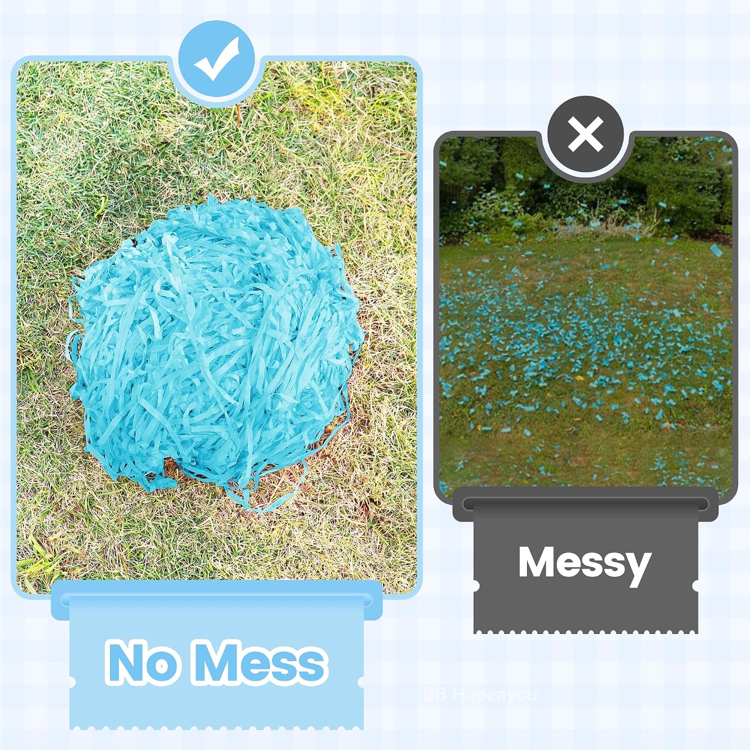 Streamer Poppers No Mess Party Hand Throw Confetti for Birthday/Wedding/Graduation 10 Pcs (Blue)