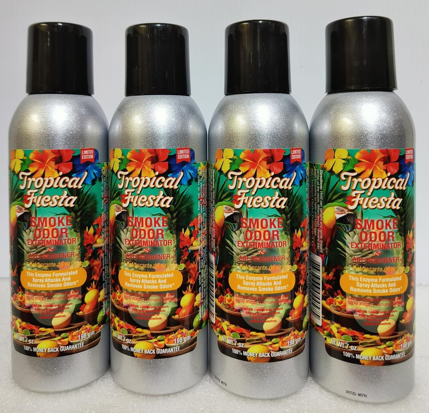 Smoke Odor Exterminator 198 gm/ 7 oz Large Spray Tropical Fiesta 7oz Can 4 Pack., Assorted