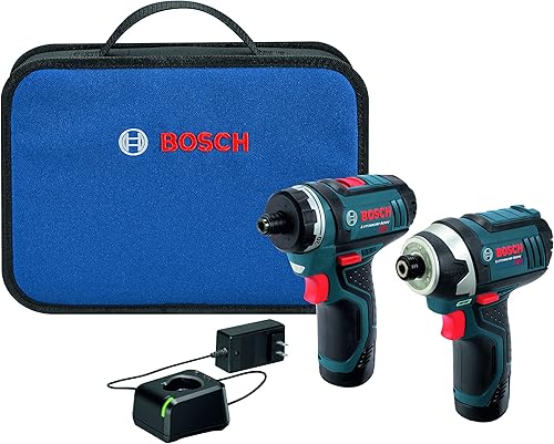 Miniatura 9 de Bosch - Juego de 40 piezas para taladro duro de impacto DDMS40 con kit combinado de herramientas eléctricas Bosch CLPK22-120  12 voltios inalámbrico