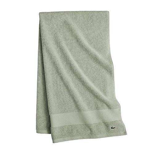 Lacoste Heritage 100% Supima Cotton Bath Towel, Aloe, 30" x