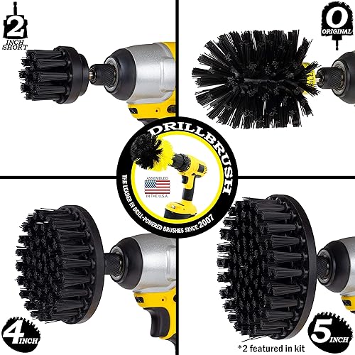 Miniatura 7 de Accesorios para barbacoa - Cepillo para parrilla - Herramientas para parrilla - Kit de fijación de cepillo de taladro ultra rígido - Raspador de