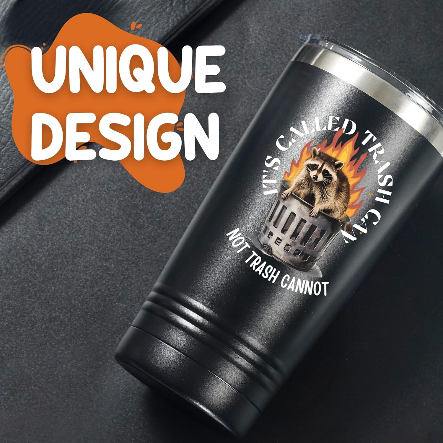 Onebttl Funny Raccoon Gifts, Stainless Steel Travel Tumbler with Lid, 20 oz - Image 6