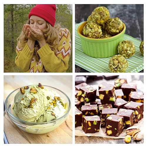 Miniatura 5 de Wilderness Poets, Pistachos orgánicos - Mitades de nuez de pistacho verde brillante, sin sal, sin cáscaras, cultivadas en California (8 onzas)