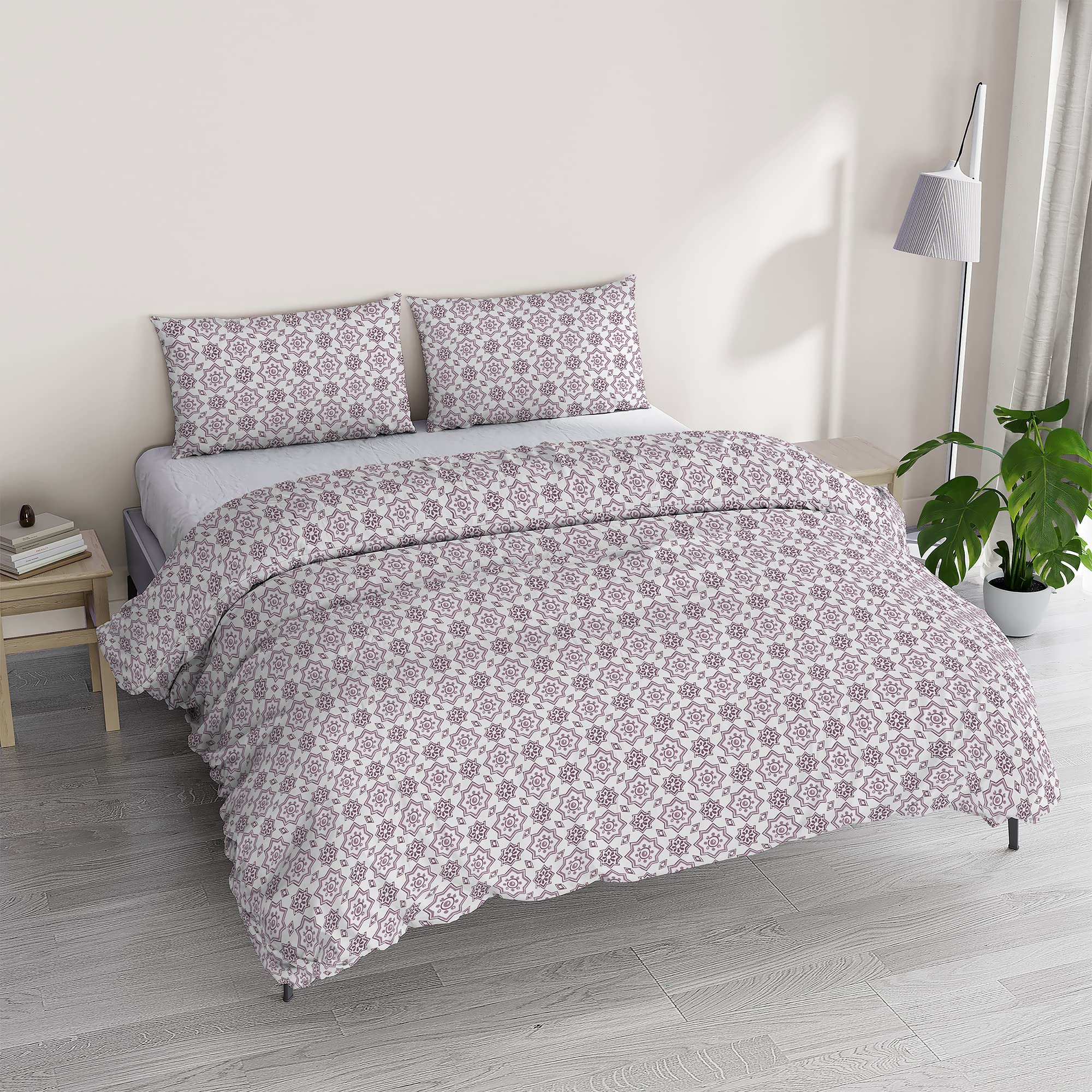 Athena Duvet Cover Set Made in Italy, Double Dora, Pink