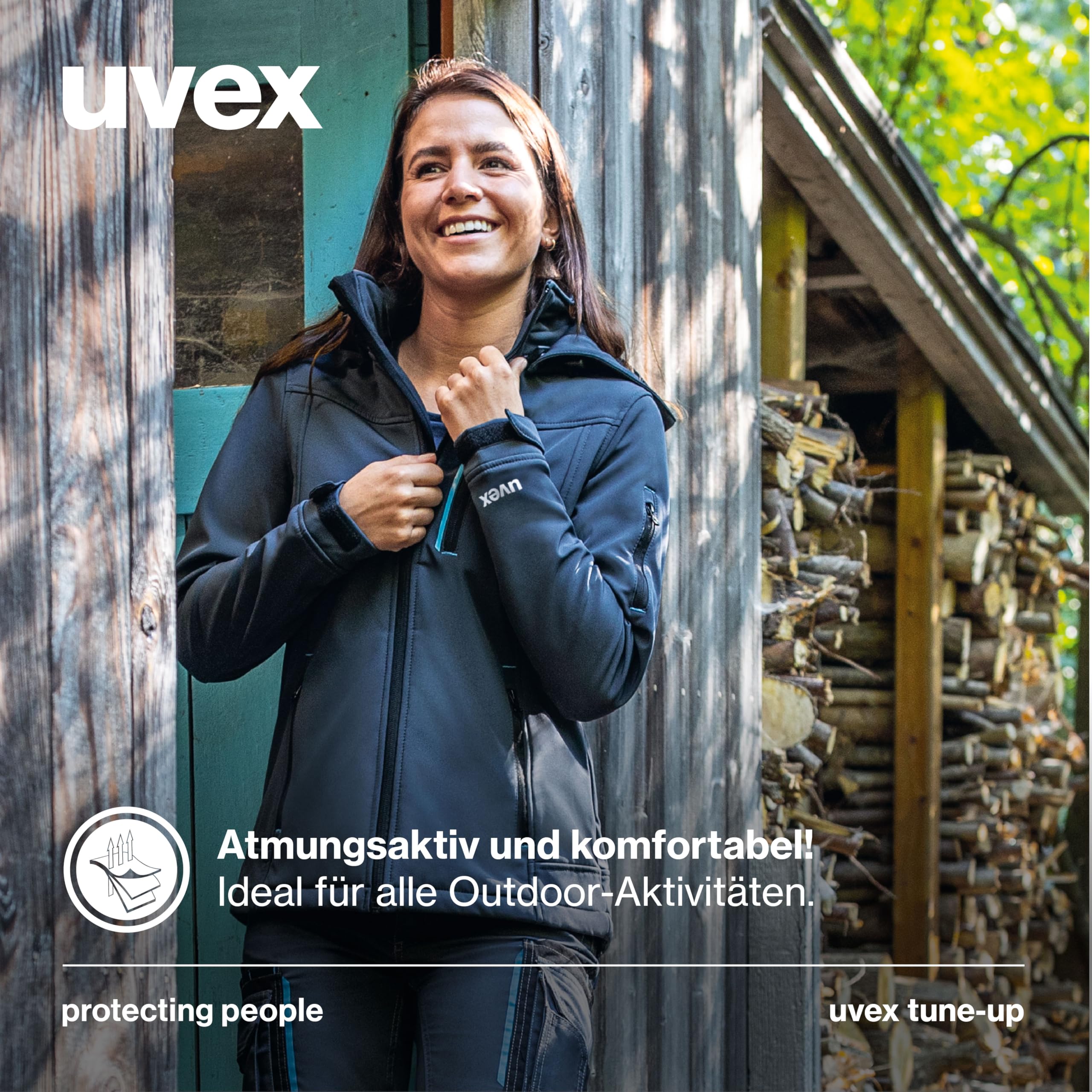 uvex tune-up chaqueta de trabajo softshell mujer repelente al agua