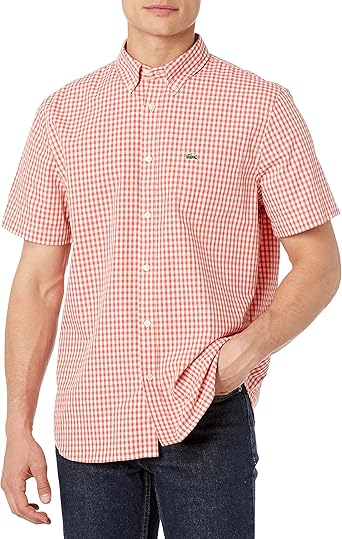 lacoste gingham shirt