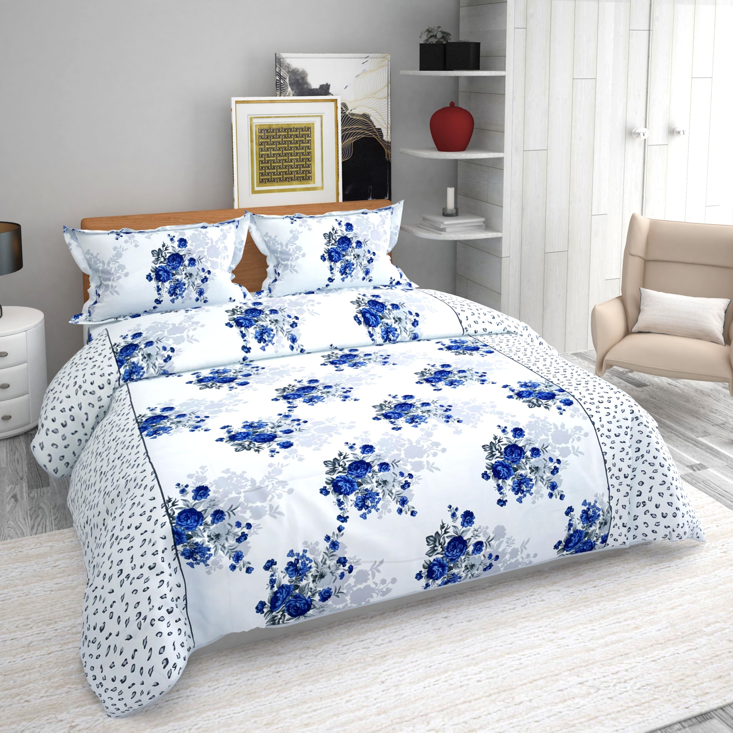 Polycotton Siyaram Handloom Industries Bedsheet For Double Bed With 2 Pillow Covers,Bed Sheet Bedroom - Bz38, 200 Tc, Multicolor (B0CWVH1P2S) Amazon Price History, Amazon Price Tracker