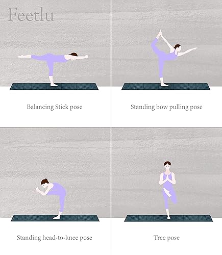 Miniatura 7 de Esterilla plegable para ejercicios de yoga, ligera, antideslizante y fácil de almacenar para yoga, pilates, entrenamientos en casa y ejercicios de