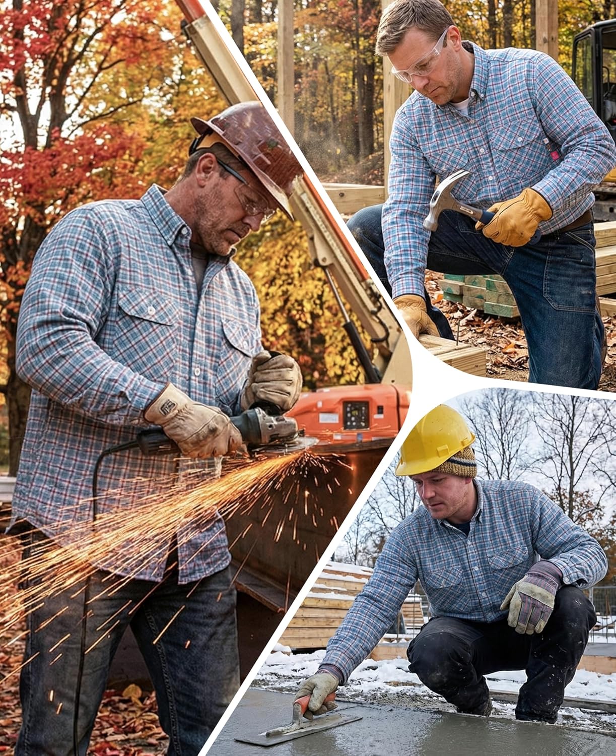 KONRECO FR Shirts for Men Fire Resistant Button Down Work Shirt 100% Cotton 6.5oz Lightweight Welding Shirts - Image 2