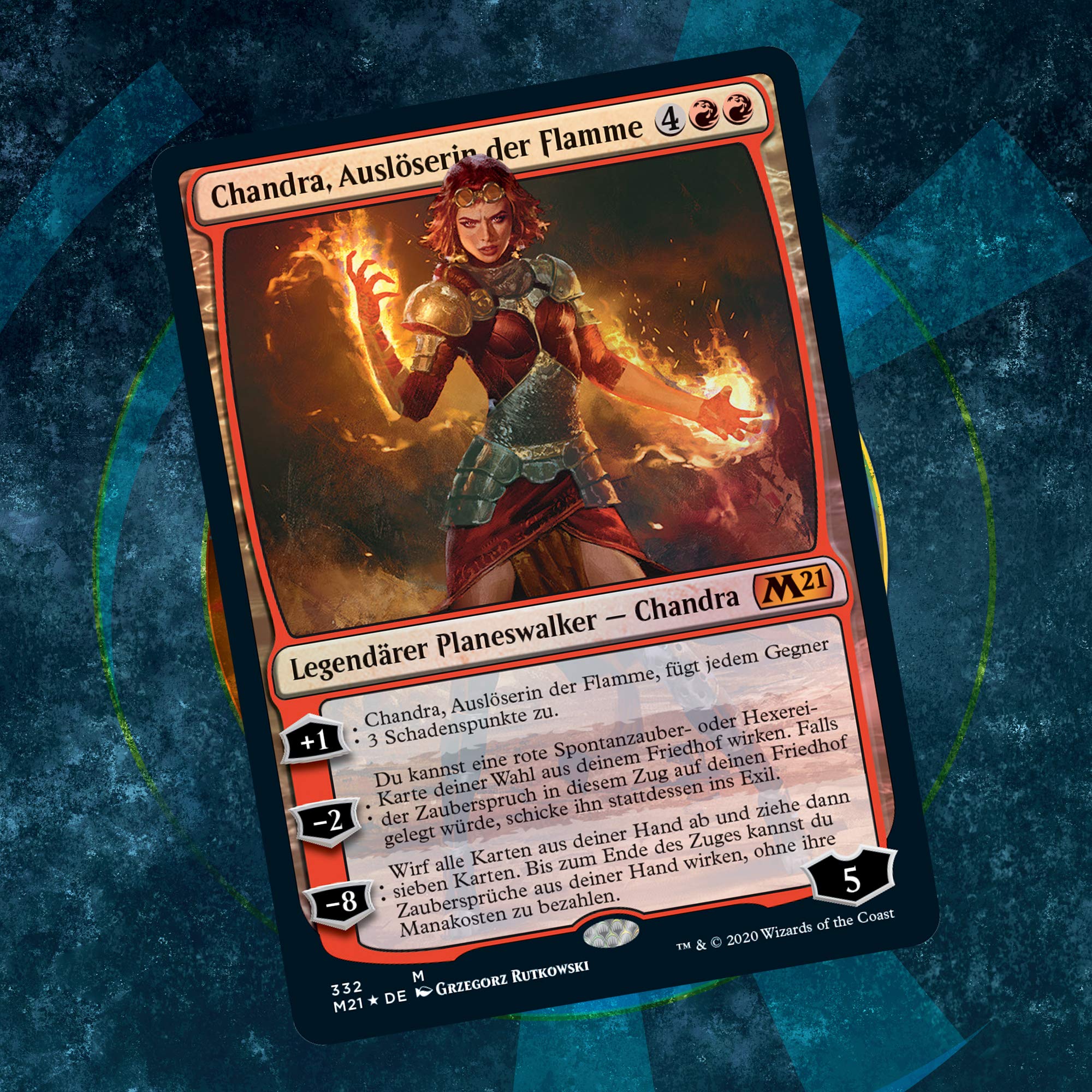 Magic: The Gathering Planeswalker-Deck Chandra, katalizator płomieni, zestaw główny 2021 (60 kartek)